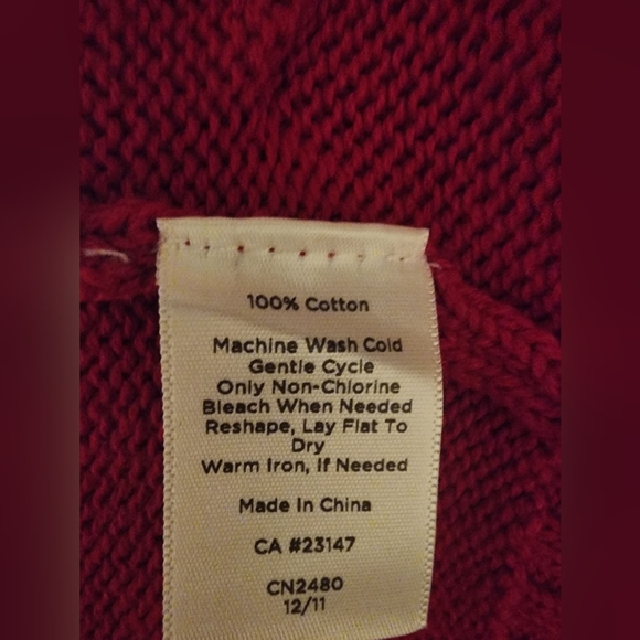 Talbot's cardigan, red, size small - Picture 6 of 8